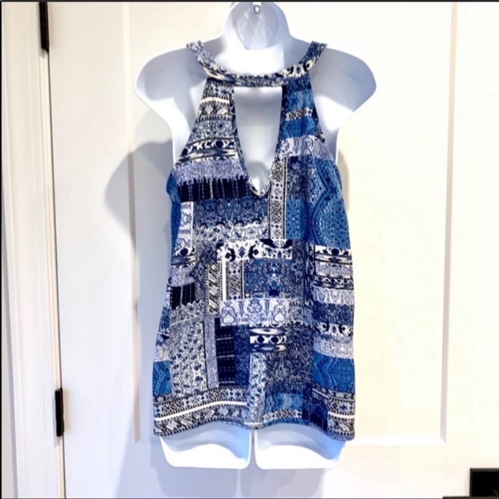 Abbeline Sleeveless Patchwork Patterned Keyhole B… - image 6